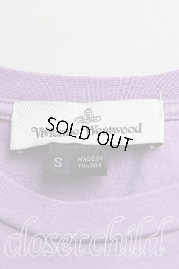 画像3: ヴィヴィアンウエストウッド 中古 / グラフィティオーブ刺繍BOXY Tシャツ S 紫  H-25-08-17-053-ts-IN-ZH (3)