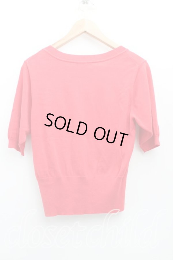 画像2: ヴィヴィアンウエストウッド 中古 / オーブ刺繍サマーニット 00（ワンサイズ） 赤  H-25-08-17-060-to-OD-ZH (2)