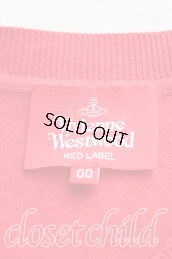 画像3: ヴィヴィアンウエストウッド 中古 / オーブ刺繍サマーニット 00（ワンサイズ） 赤  H-25-08-17-060-to-OD-ZH (3)