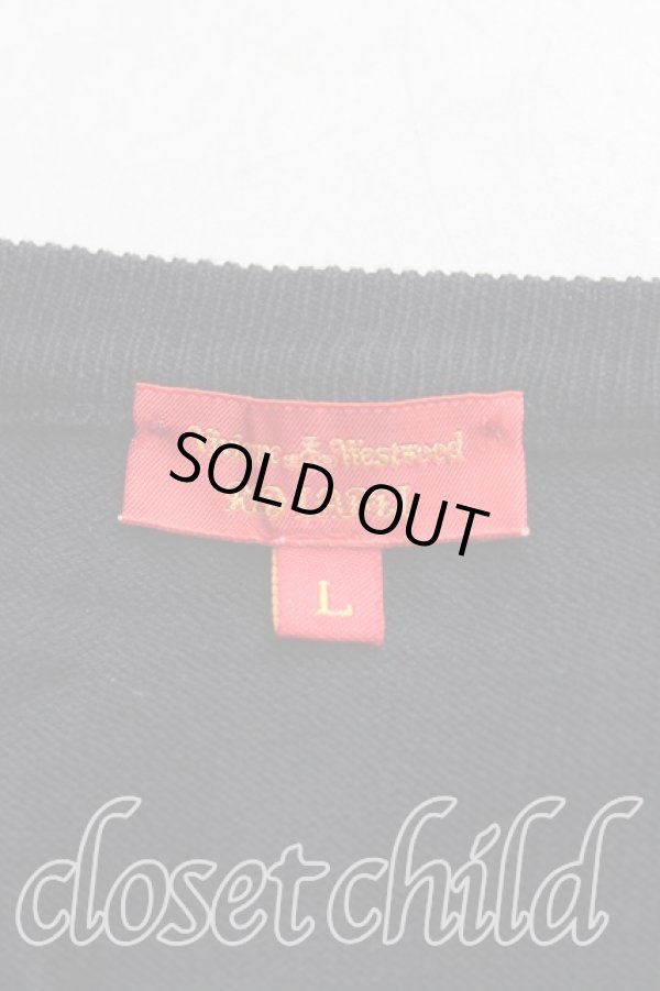 画像3: ヴィヴィアンウエストウッド 中古 / カラーオーブ刺繍カーディガン L 黒  H-25-08-17-061-to-OD-ZH (3)