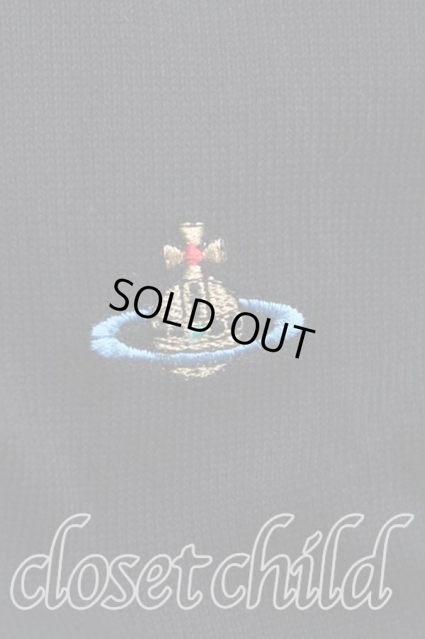 画像5: ヴィヴィアンウエストウッド 中古 / カラーオーブ刺繍カーディガン L 黒  H-25-08-17-061-to-OD-ZH (5)