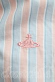 画像6: ヴィヴィアンウエストウッド 中古 / 単色オーブ刺繍ストライプシャツ 2（9号相当） ピンク×水色  H-25-08-17-006-bl-IN-ZH (6)
