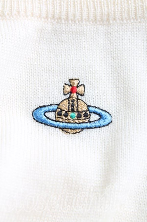 画像6: ヴィヴィアンウエストウッド 中古 / カラーオーブ刺繍ラウンドニット XS 生成  H-25-08-24-021-to-OD-ZH (6)