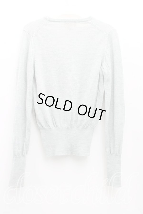 画像2: ヴィヴィアンウエストウッド 中古 / カラーオーブ刺繍カーディガン S 水色  H-25-08-24-022-to-OD-ZH (2)