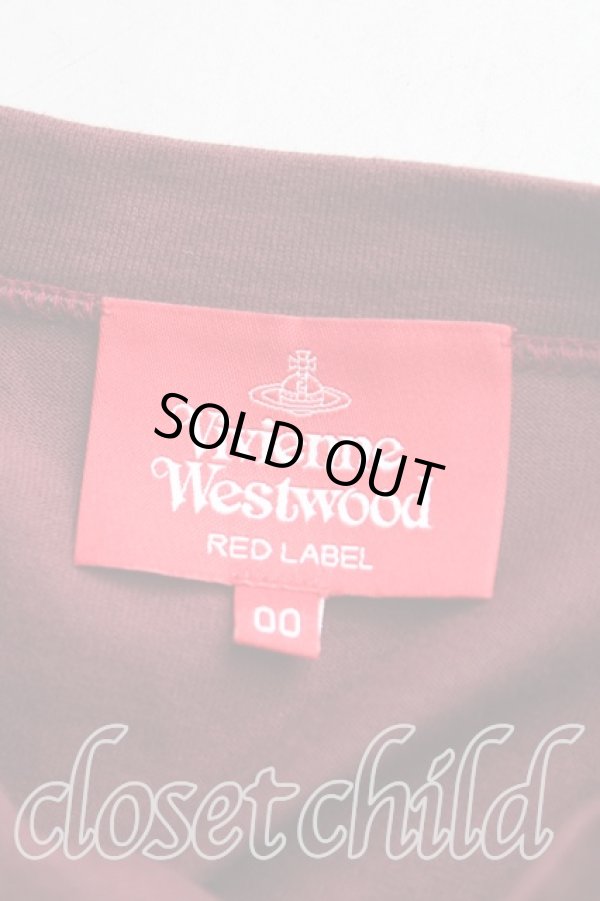 画像3: ヴィヴィアンウエストウッド 中古 / ラインオーブ刺繍カットソー 00（ワンサイズ） 赤  H-25-08-24-026-to-OD-ZH (3)