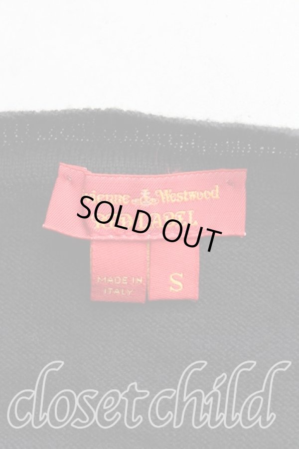 画像3: ヴィヴィアンウエストウッド 中古 / カラーオーブ刺繍ロングカーディガン S 黒  H-25-08-24-027-to-IN-ZH (3)