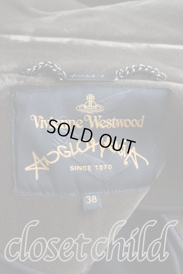 画像4: ANGLOMANIA 中古 / 別珍コート 38（7号） カーキ  H-25-08-24-032-co-OD-ZH (4)