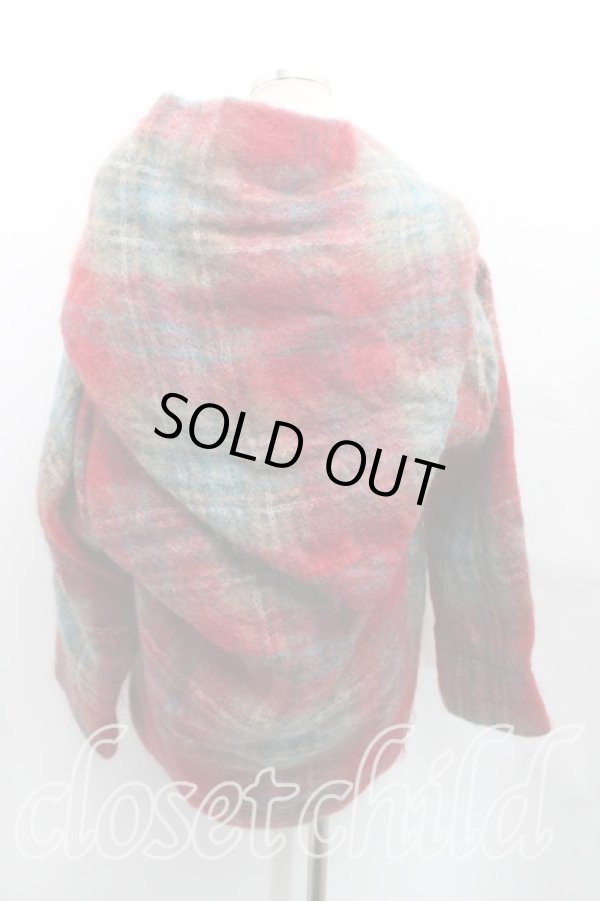 画像2: ヴィヴィアンウエストウッド 中古 / タータンチェックモヘヤジャケット S 赤  H-25-08-24-035-jc-OD-ZH (2)