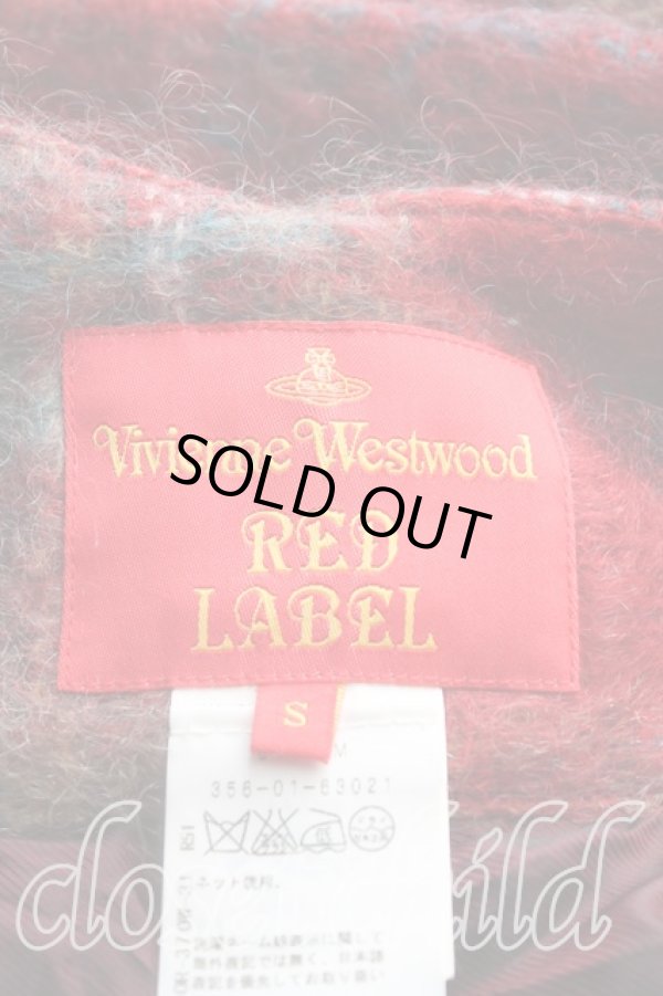 画像3: ヴィヴィアンウエストウッド 中古 / タータンチェックモヘヤジャケット S 赤  H-25-08-24-035-jc-OD-ZH (3)