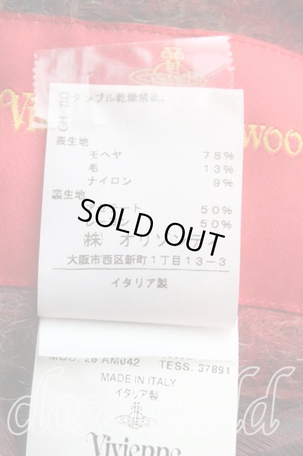 画像5: ヴィヴィアンウエストウッド 中古 / タータンチェックモヘヤジャケット S 赤  H-25-08-24-035-jc-OD-ZH (5)