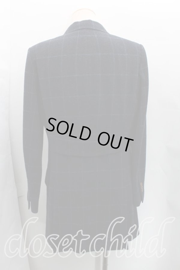 画像2: ヴィヴィアンウエストウッド 中古 / チェックダブルブレストコート 50（XL） 紺  H-25-08-24-037-co-OD-ZH (2)