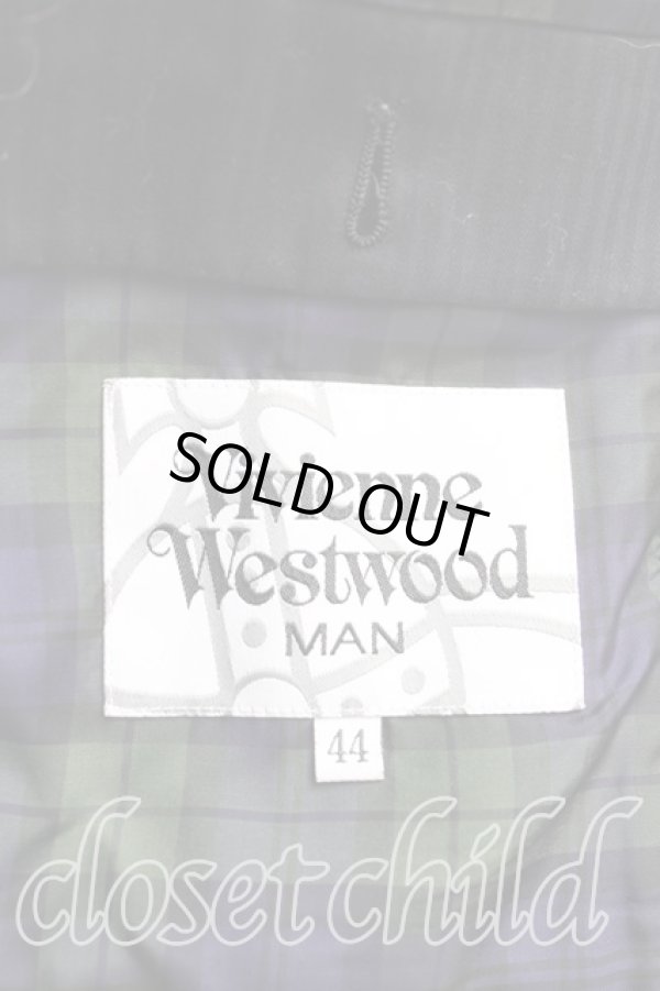 画像3: ヴィヴィアンウエストウッド MAN 中古 / タータンチェックダブルショートコート 44(メンズS) 茶  H-25-08-24-039-co-IN-ZH (3)