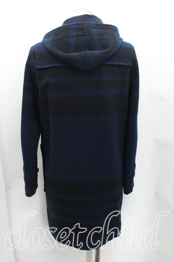 画像2: ヴィヴィアンウエストウッド MAN 中古 / ボーダーダッフルコート 44(メンズS) 青×黒  H-25-08-24-041-co-IN-ZH (2)