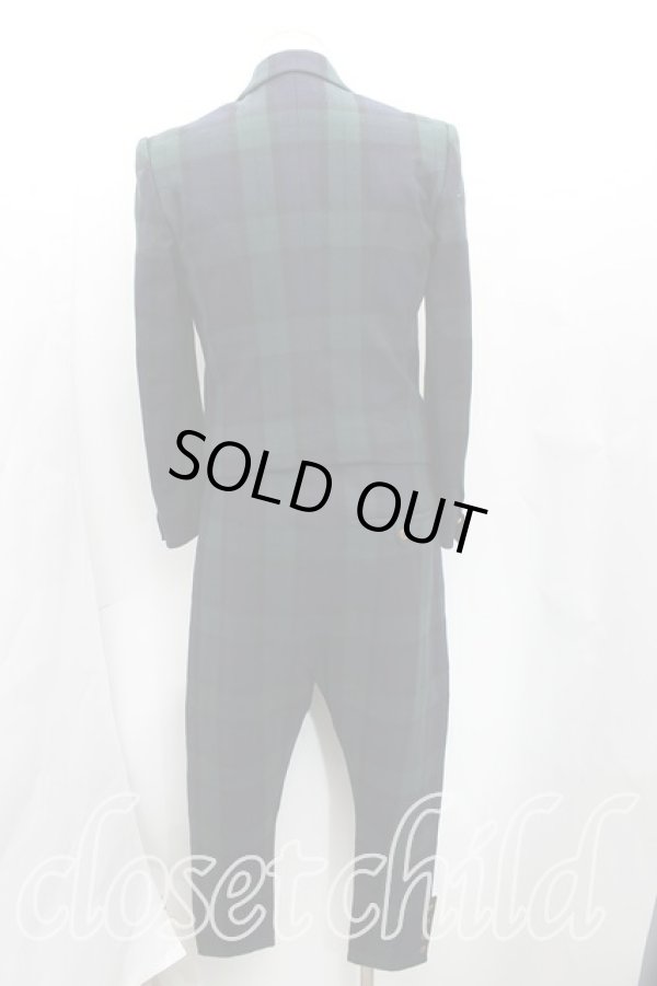 画像2: ヴィヴィアンウエストウッド MAN 中古 / タータンチェックセットアップ 44(メンズS) 緑  H-25-08-24-042-su-IN-ZH (2)