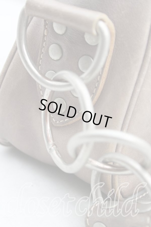 画像7: ヴィヴィアンウエストウッド 中古 / バイカーハンドバッグ  茶  H-25-08-24-046-ba-IN-ZH (7)