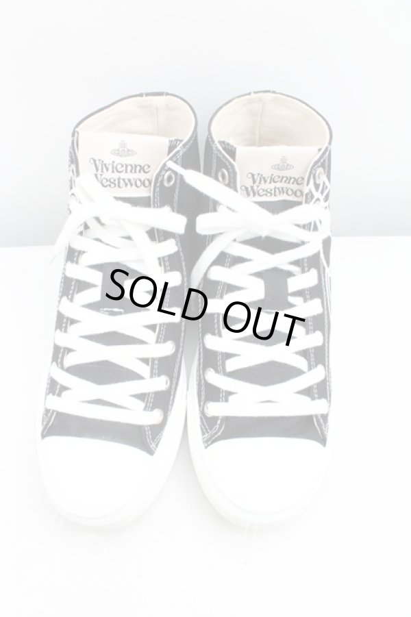 画像2: ヴィヴィアンウエストウッド 中古 / PLIMSOLL HI TOP 41(25.5cm) 黒  H-25-08-24-053-sh-IN-ZH (2)