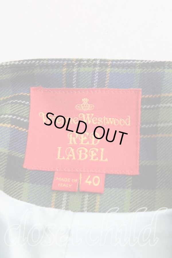 画像3: ヴィヴィアンウエストウッド 中古 / タータンチェック変形ジャケット 40（9号） 緑  H-25-08-24-001-jc-OD-ZH (3)