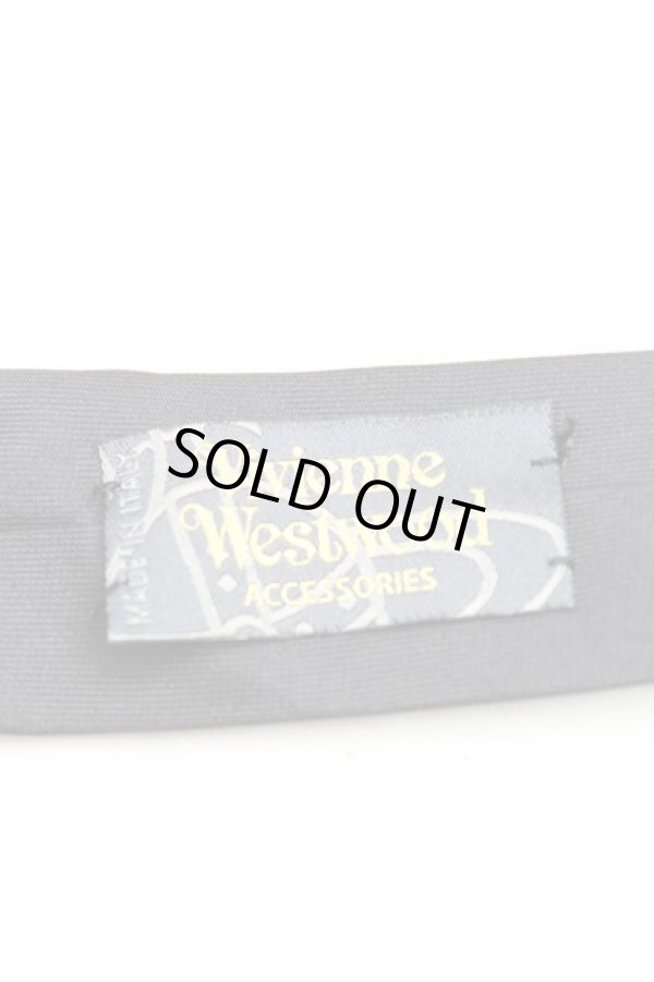 画像3: ヴィヴィアンウエストウッド 中古 / WORLD WIDEネクタイ  黒  H-25-08-24-063-gd-IN-ZH (3)