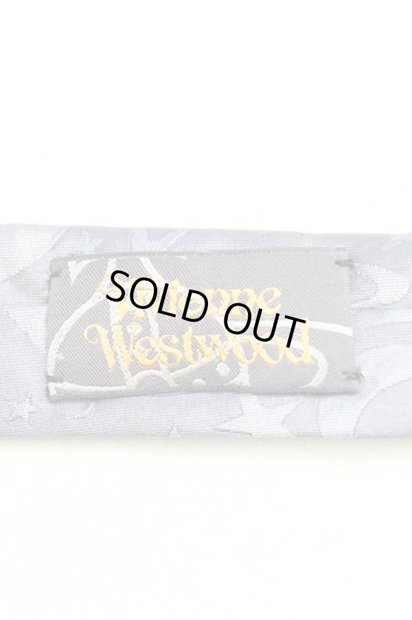 画像3: ヴィヴィアンウエストウッド 中古 / サーカス柄ネクタイ  シルバー  H-25-08-24-064-gd-IN-ZH (3)