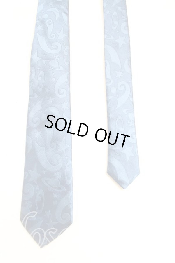 画像2: ヴィヴィアンウエストウッド 中古 / サーカス柄ネクタイ  青  H-25-08-24-065-gd-IN-ZH (2)