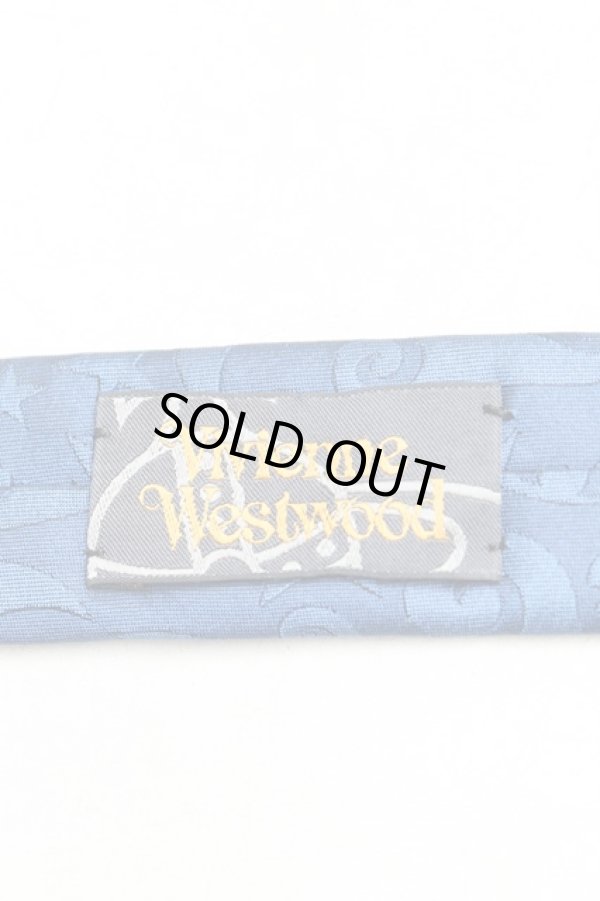 画像3: ヴィヴィアンウエストウッド 中古 / サーカス柄ネクタイ  青  H-25-08-24-065-gd-IN-ZH (3)