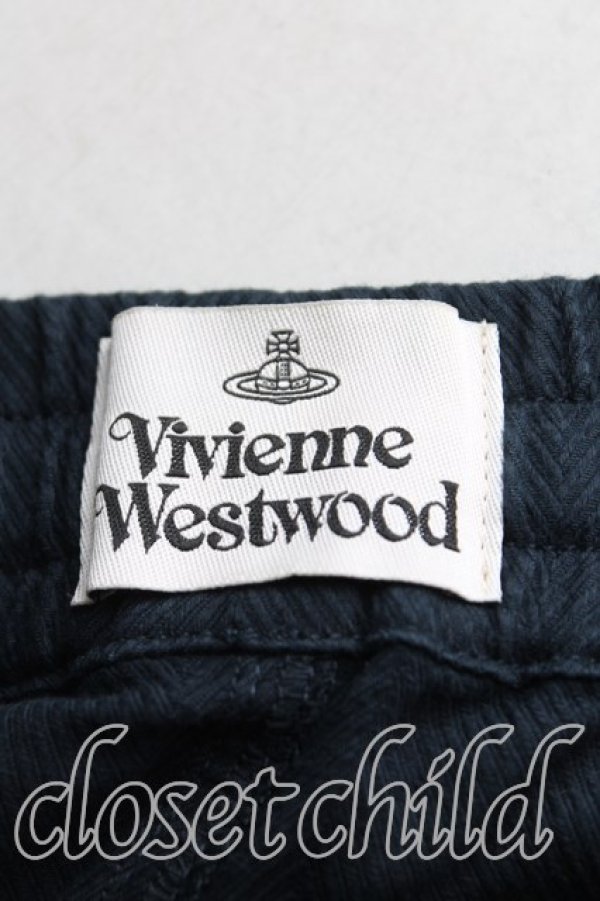 画像3: ヴィヴィアンウエストウッド 中古 / ハリスツイードパンツ 48（メンズL） 紺  H-25-08-24-007-pa-OD-ZH (3)