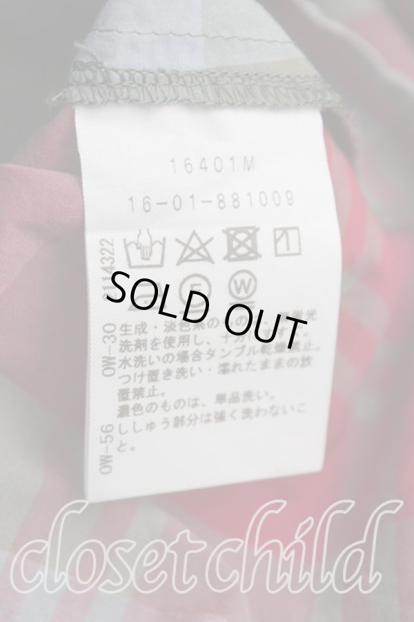 画像4: ヴィヴィアンウエストウッド 中古 / タータンチェックフリル半袖シャツ 1（7号） 赤  H-25-08-24-009-bl-IN-ZH (4)