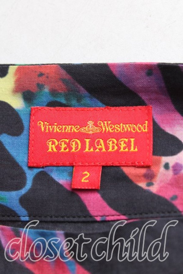 画像3: ヴィヴィアンウエストウッド 中古 / 総柄ワンピース 2（9号） 黒×マルチ  H-25-08-24-002-op-IN-ZH (3)