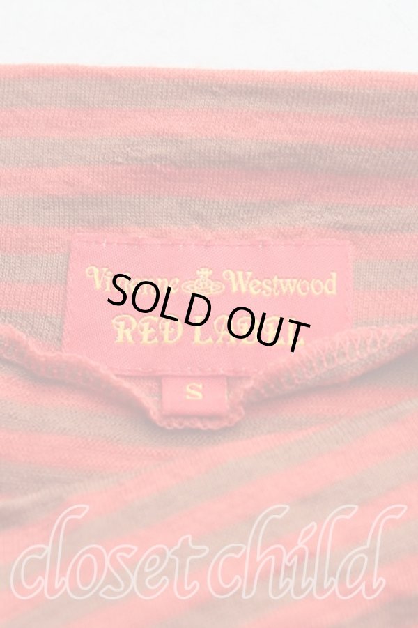 画像3: ヴィヴィアンウエストウッド 中古 / カラーオーブ刺繍ボーダーカットソー S オレンジ  H-25-08-24-019-to-OD-ZH (3)