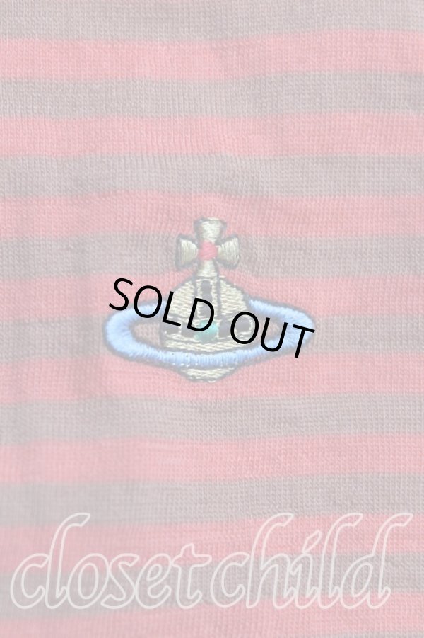 画像6: ヴィヴィアンウエストウッド 中古 / カラーオーブ刺繍ボーダーカットソー S オレンジ  H-25-08-24-019-to-OD-ZH (6)