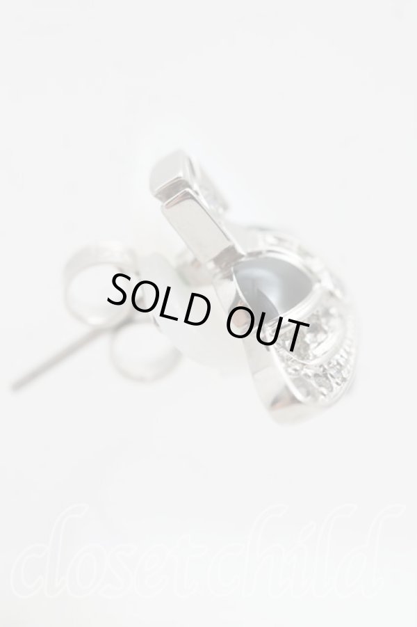 画像2: ヴィヴィアンウエストウッド 中古 / MAN DIAMANTE HEART シングルピアス  黒  H-25-08-31-032-er-OD-ZH (2)