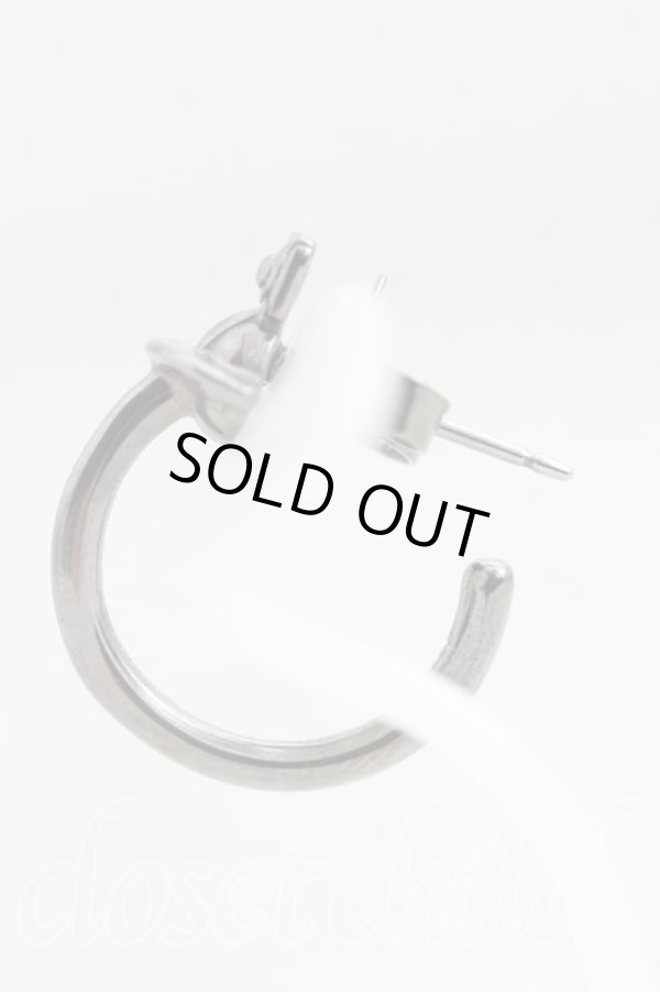 画像3: ヴィヴィアンウエストウッド 中古 / VERAシングルフープピアス  ガンメタ  H-25-08-31-042-er-OD-ZH (3)