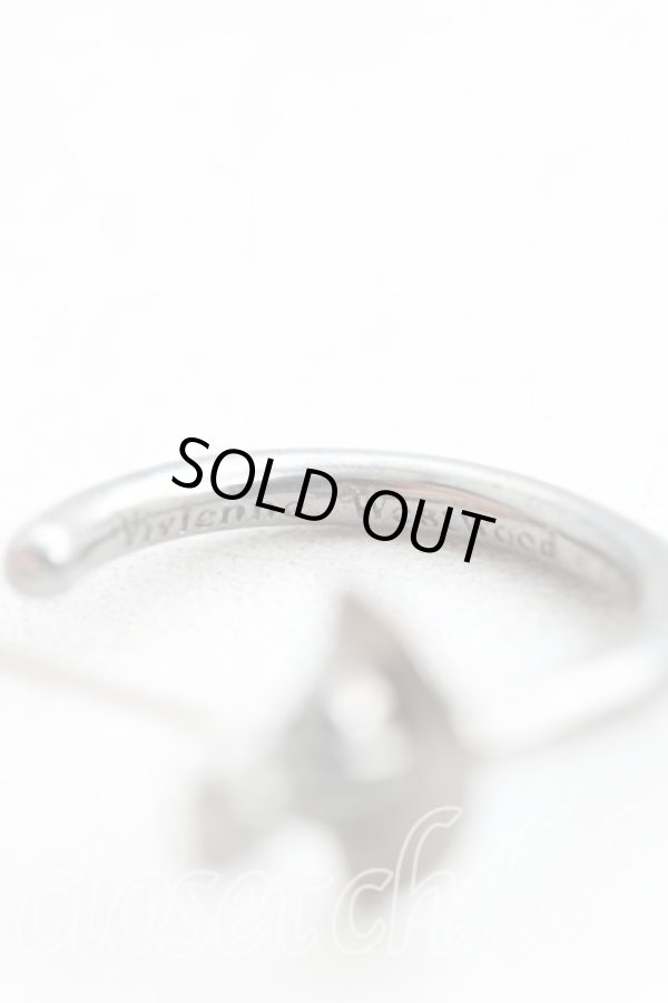 画像4: ヴィヴィアンウエストウッド 中古 / VERAシングルフープピアス  ガンメタ  H-25-08-31-042-er-OD-ZH (4)