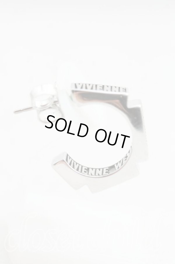 画像2: ヴィヴィアンウエストウッド 中古 / VERAシングルフープピアス  シルバー  H-25-08-31-044-er-OD-ZH (2)