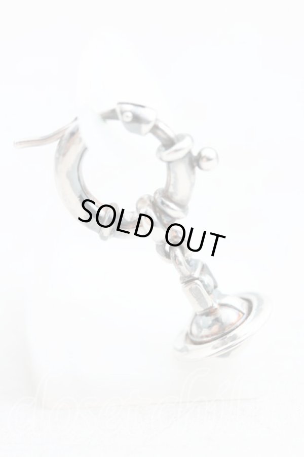 画像2: ヴィヴィアンウエストウッド 中古 / PAULIANAシングルピアス  ガンメタ  H-25-08-31-046-er-OD-ZH (2)