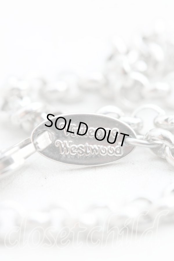 画像4: ヴィヴィアンウエストウッド 中古 / スモールオーブネックレス  シルバーｘ青  H-25-08-31-054-nl-OD-ZH (4)