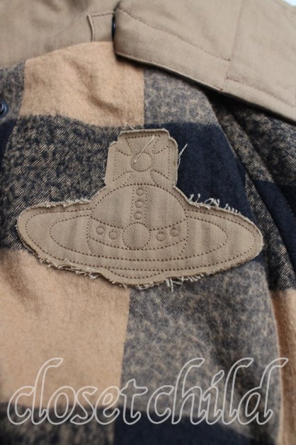 画像6: ヴィヴィアンウエストウッド 中古 / ミドルブロックチェック中綿コート 00(ワンサイズ) 茶  H-25-08-31-005-co-IN-ZH (6)