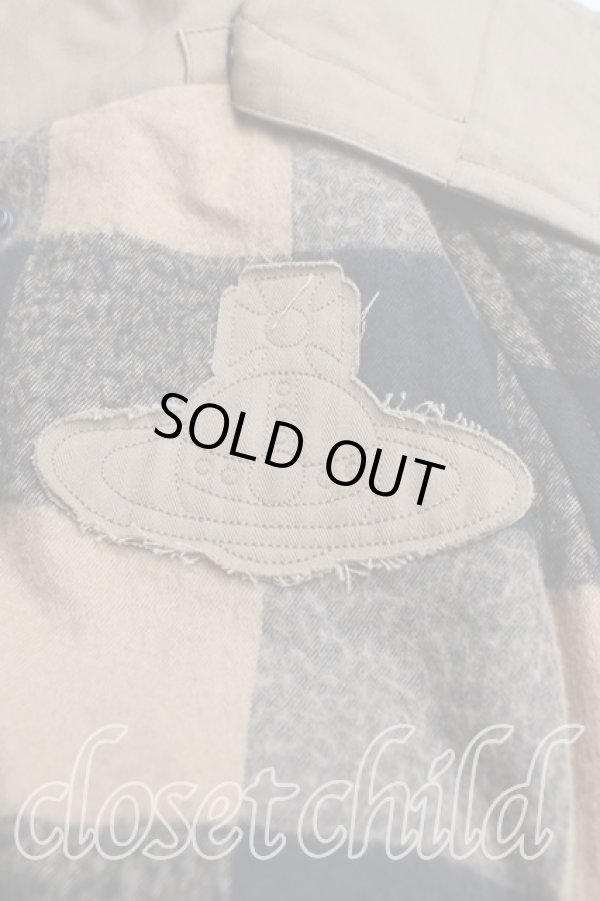 画像6: ヴィヴィアンウエストウッド 中古 / ミドルブロックチェック中綿コート 00(ワンサイズ) 茶  H-25-08-31-005-co-IN-ZH (6)