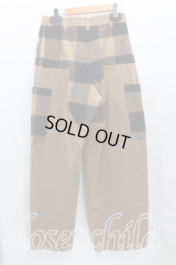 画像2: ヴィヴィアンウエストウッド 中古 / ミドルブロックチェックパッチパンツ 02(9号) 茶  H-25-08-31-007-pa-IN-ZH (2)