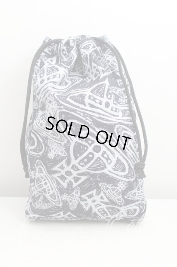 画像2: ヴィヴィアンウエストウッド 中古 / SCRAPED ORB信玄袋  紺  H-25-08-31-083-gd-OD-ZH (2)