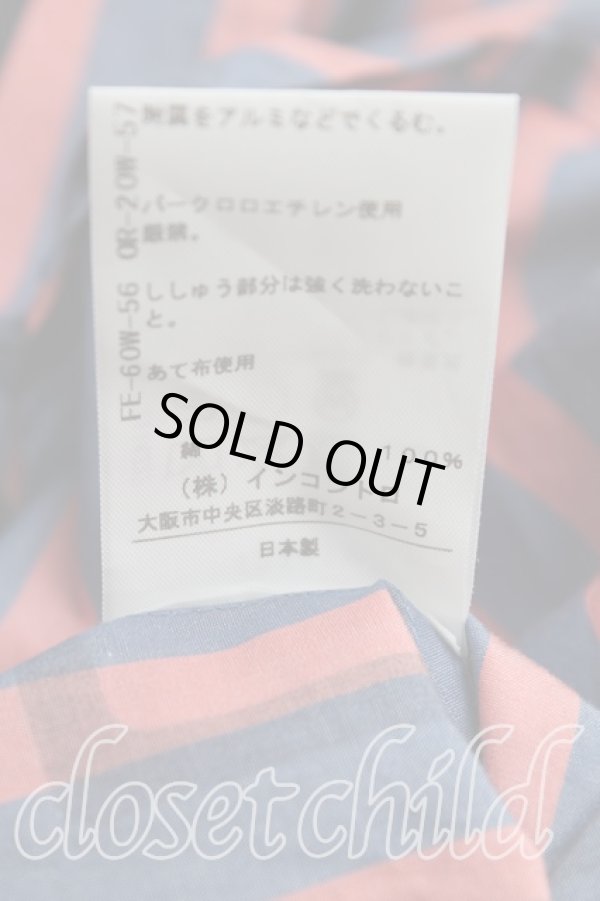 画像5: ANGLOMANIA 中古 / ロゴptストライプシャツ 38(M) 青×赤  H-25-08-31-008-bl-IN-ZH (5)