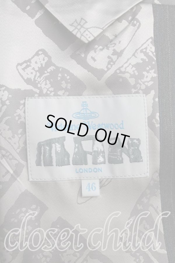 画像5: ヴィヴィアンウエストウッド MAN 中古 / ピンストライプシングルセットアップ 46（メンズM） 灰  H-25-08-31-009-su-OD-ZH (5)