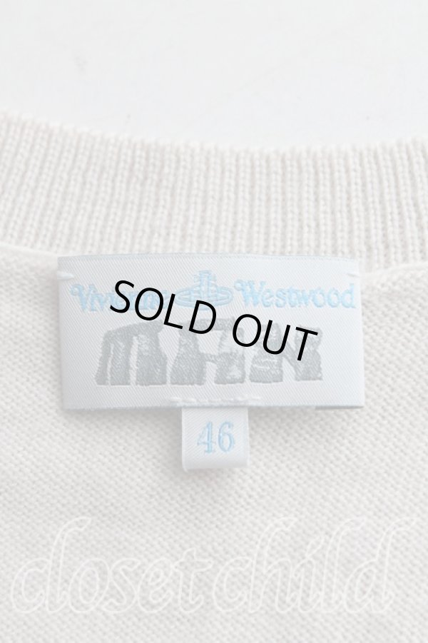 画像3: ヴィヴィアンウエストウッド MAN 中古 / ラインオーブ刺繍ニット 46（メンズM） ベージュ  H-25-08-31-013-to-OD-ZH (3)