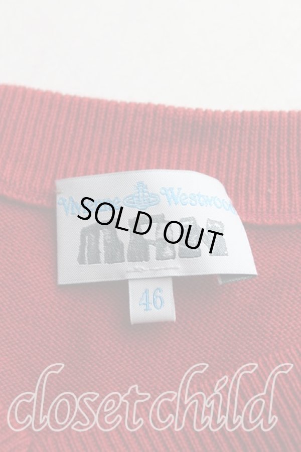 画像3: ヴィヴィアンウエストウッド MAN 中古 / ラインオーブ刺繍ニット 46（メンズM） 赤  H-25-08-31-014-to-OD-ZH (3)