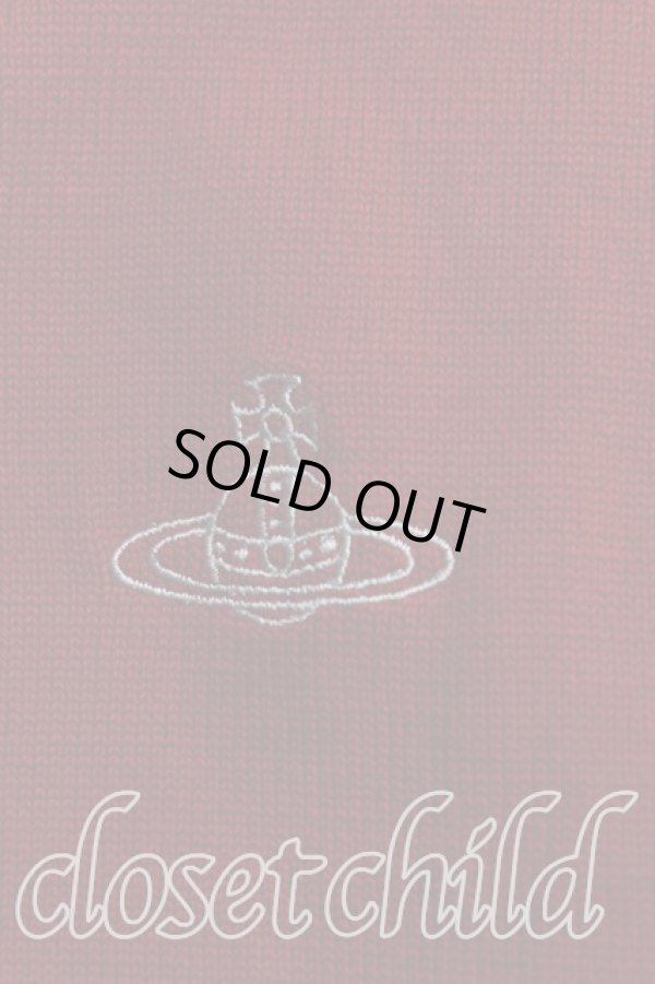 画像6: ヴィヴィアンウエストウッド MAN 中古 / ラインオーブ刺繍ニット 46（メンズM） 赤  H-25-08-31-014-to-OD-ZH (6)