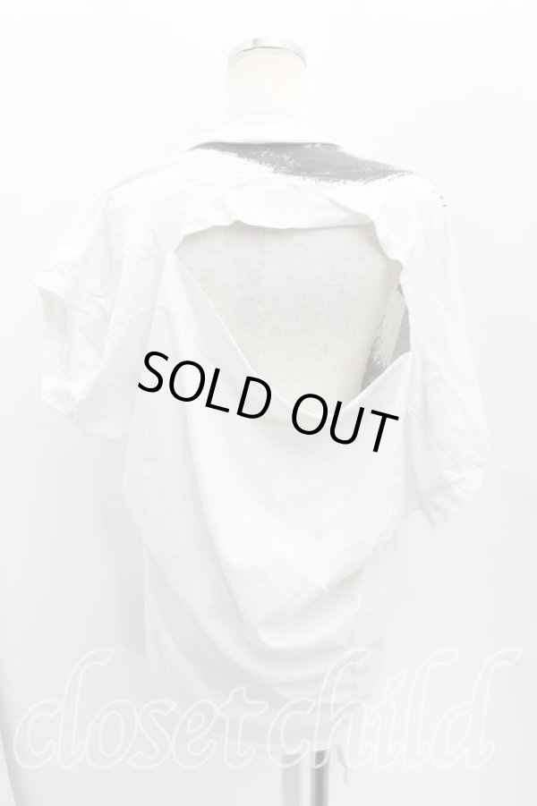 画像2: ANGLOMANIA 中古 / スネークpt変形カットソー OS 白  H-25-09-07-020-to-OD-ZH (2)