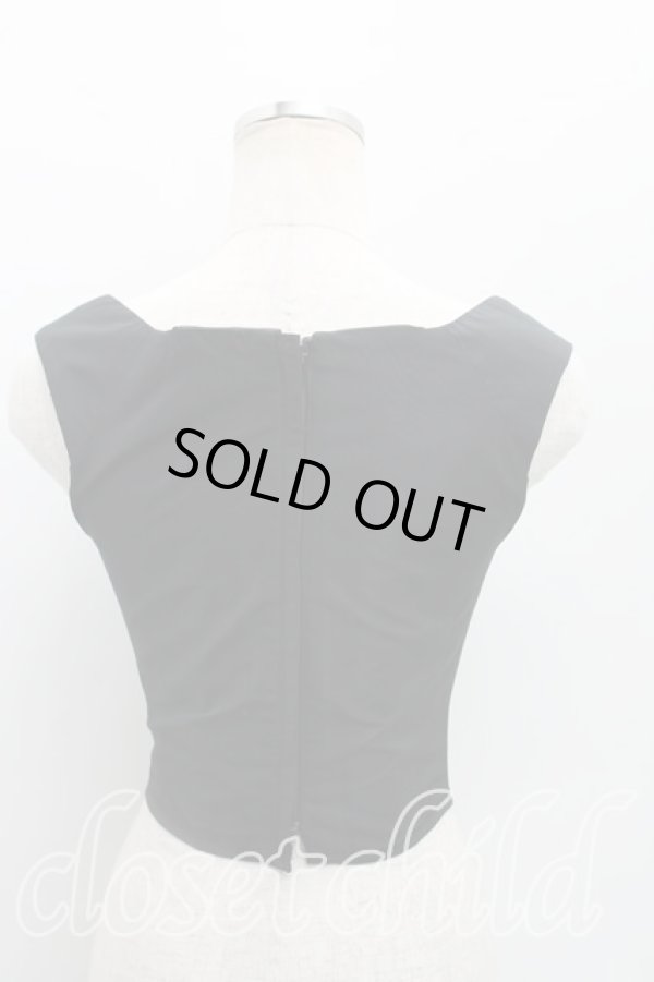 画像2: ヴィヴィアンウエストウッド 中古 / カラーオーブ刺繍コルセット 38(7号) 黒  H-25-09-07-021-to-IN-ZH (2)