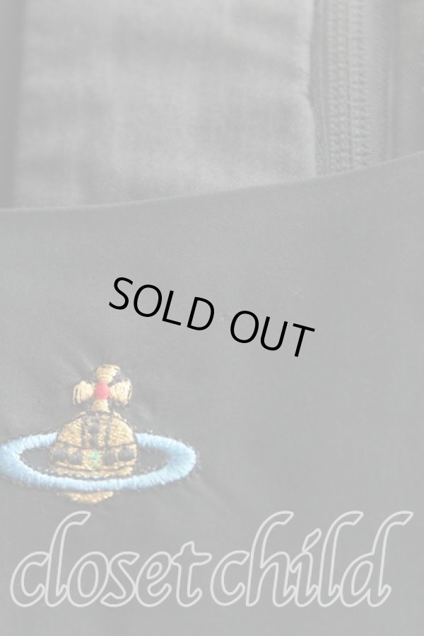 画像7: ヴィヴィアンウエストウッド 中古 / カラーオーブ刺繍コルセット 38(7号) 黒  H-25-09-07-021-to-IN-ZH (7)