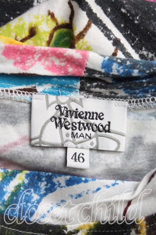 画像3: ヴィヴィアンウエストウッド MAN 中古 / クレヨンスクイグル長袖カットソー 46(メンズM) マルチ  H-25-09-07-022-to-IN-ZH (3)