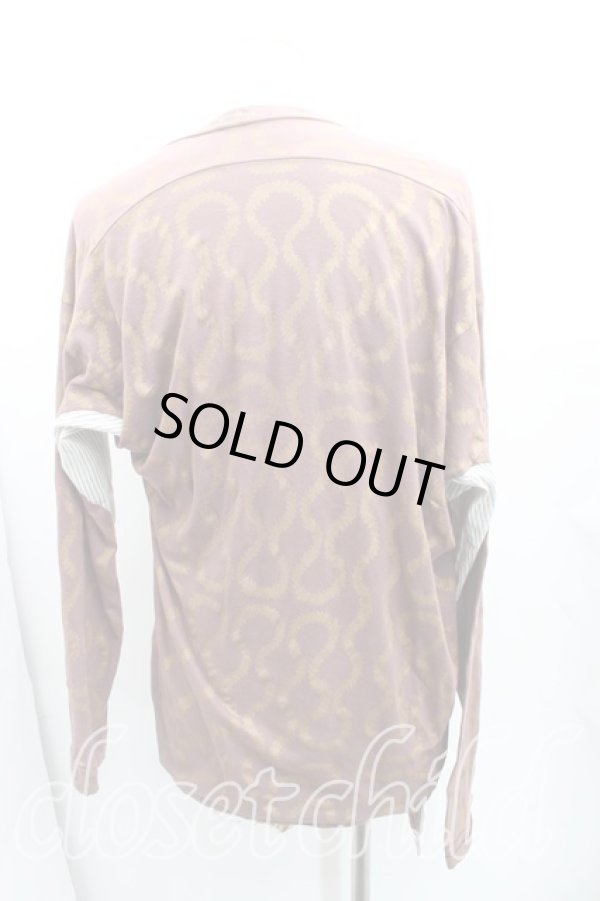 画像2: Worlds End 中古 / スクイグルカットソー OS 茶×ゴールド  H-25-09-07-023-to-IN-ZH (2)